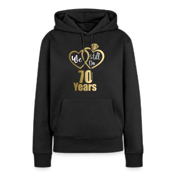 1951 Ehepaare Goldene hochzeit 70. Hochzeitstag - Frauen Premium Bio Hoodie - Schwarz - Vorne - Julia (174cm)
