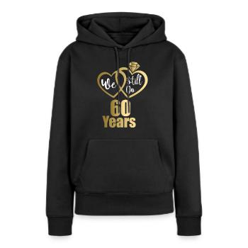 1961 Ehepaare Goldene hochzeit 60. Hochzeitstag - Frauen Premium Bio Hoodie - Schwarz - Vorne - Julia (174cm)