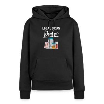 Pharmacie - Sweat à capuche Premium bio Femme - noir - Devant - Julia (174cm)
