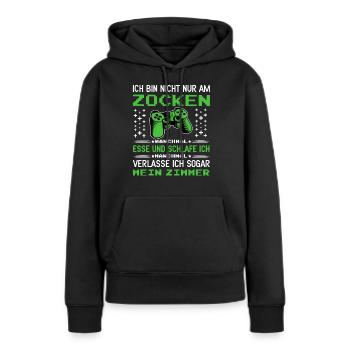 Gamer Zocken Gaming Zocker Videospiel Zocken - Frauen Premium Bio Hoodie - Schwarz - Vorne - Julia (174cm)