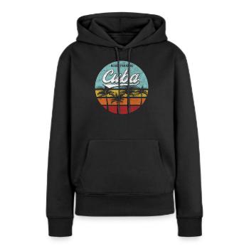 Cuba Havanna - Frauen Premium Bio Hoodie - Schwarz - Vorne - Julia (174cm)