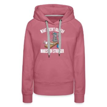 Entraînement amusant de souris Mousetrap Fitness Workout - Sweat à capuche Premium bio Femme - mauve - Devant - Isabella (175cm)