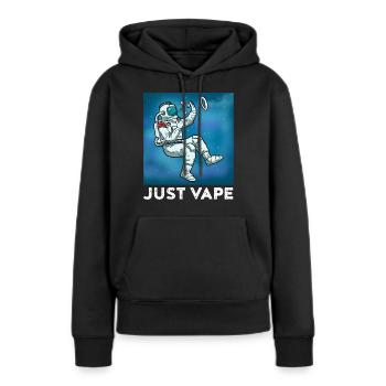 Just Vape Dampfen Geschenk - Frauen Premium Bio Hoodie - Schwarz - Vorne - Julia (174cm)