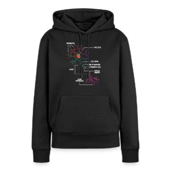 Neuron Neurologist Neursorgeon Brain Scan - Frauen Premium Bio Hoodie - Schwarz - Vorne - Julia (174cm)