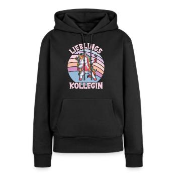 Lieblings Kollegin - Frauen Premium Bio Hoodie - Schwarz - Vorne - Julia (174cm)