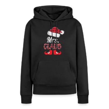 Mme Claus Cadeau pyjama de Noël - Sweat à capuche Premium bio Femme - noir - Devant - Julia (174cm)