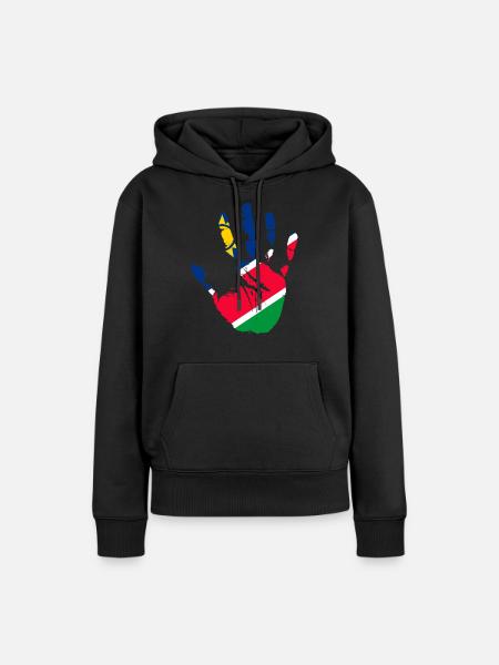 Namibia - Frauen Premium Bio Hoodie - Schwarz