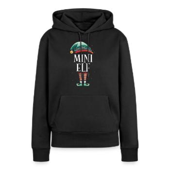 Weihnachten Partnerkostüm Kleiner Elf Elfe Elfen - Frauen Premium Bio Hoodie - Schwarz - Vorne - Julia (174cm)