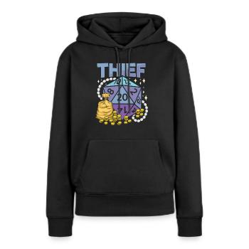 Fantasy Rpg RPG Shirt pour Thief RPG Gamer - Sweat à capuche Premium bio Femme - noir - Devant - Julia (174cm)