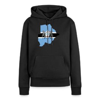 Botswana - Sweat à capuche Premium bio Femme - noir - Devant - Julia (174cm)