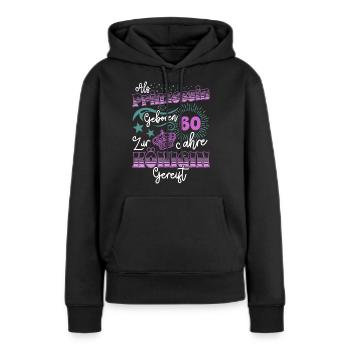 Prinzessin Königin 60 Geburtstag 60. Geburtstag 60 - Frauen Premium Bio Hoodie - Schwarz - Vorne - Julia (174cm)