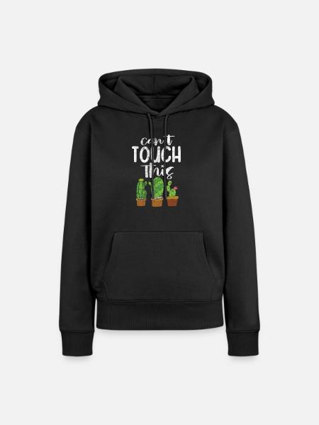 Kaktus - Frauen Premium Bio Hoodie - Schwarz