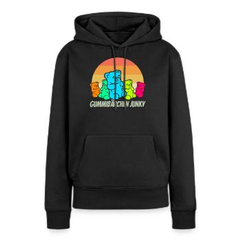 Gummibären Gummibärchen Junky - Frauen Premium Bio Hoodie - Schwarz - Vorne - Julia (174cm)