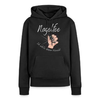 Nagelfee Nageltante Nägel machen - Frauen Premium Bio Hoodie - Schwarz - Vorne - Julia (174cm)
