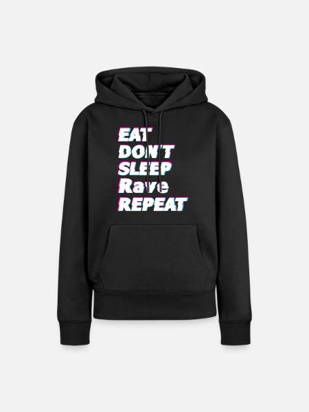 Raver Geschenkidee - Frauen Premium Bio Hoodie - Schwarz