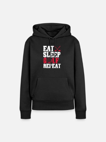 Golf Golfer Golfschläger Golfball Geschenk - Frauen Premium Bio Hoodie - Schwarz