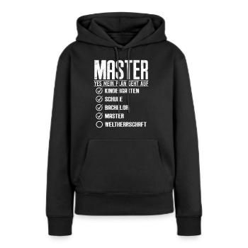 Master Abschluss 2022 dann Weltherrschaft - Frauen Premium Bio Hoodie - Schwarz - Vorne - Julia (174cm)
