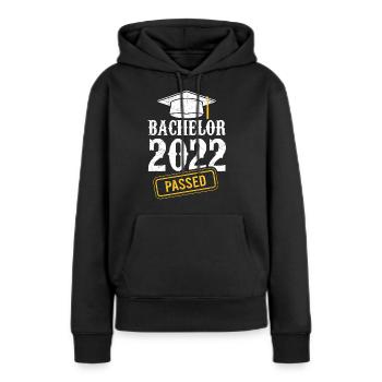 Baccalauréat 2022 Baccalauréat - Sweat à capuche Premium bio Femme - noir - Devant - Julia (174cm)