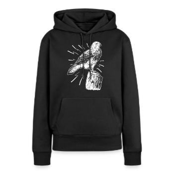 Ornithologie Vogel Liebhaber Bussard Falke Adler - Frauen Premium Bio Hoodie - Schwarz - Vorne - Julia (174cm)