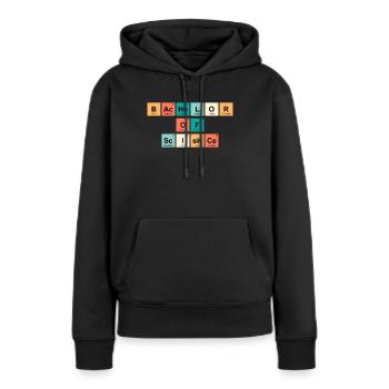 Baccalauréat ès sciences 2022 Baccalauréat - Sweat à capuche Premium bio Femme - noir - Devant - Julia (174cm)