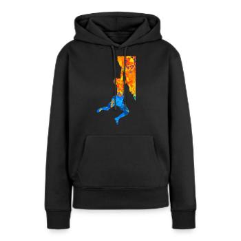 Bouldern Boulderer Boulder Klettern Kletterer - Frauen Premium Bio Hoodie - Schwarz - Vorne - Julia (174cm)
