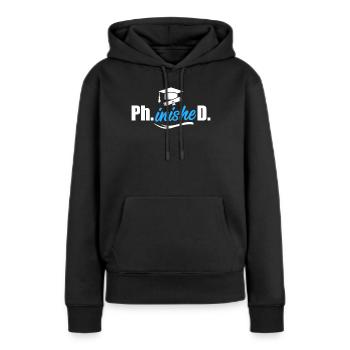 Disputation 2022 Doctorat - Sweat à capuche Premium bio Femme - noir - Devant - Julia (174cm)