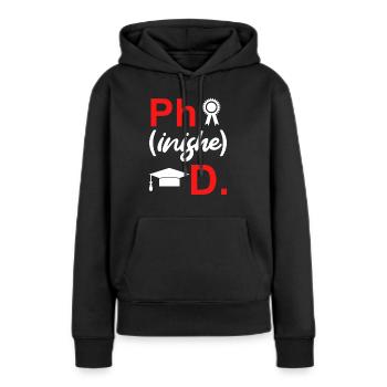 Disputation 2022 Thèse de doctorat - Sweat à capuche Premium bio Femme - noir - Devant - Julia (174cm)