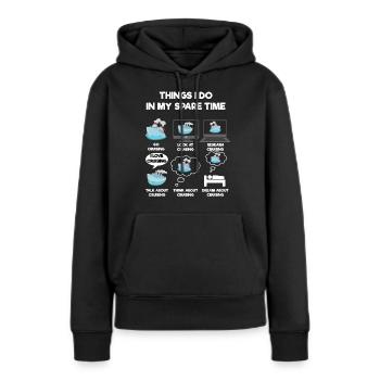 Kreuzfahrt - Frauen Premium Bio Hoodie - Schwarz - Vorne - Julia (174cm)