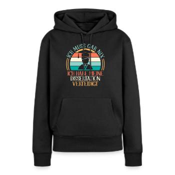 Promotion 2022 Doktor - Frauen Premium Bio Hoodie - Schwarz - Vorne - Julia (174cm)