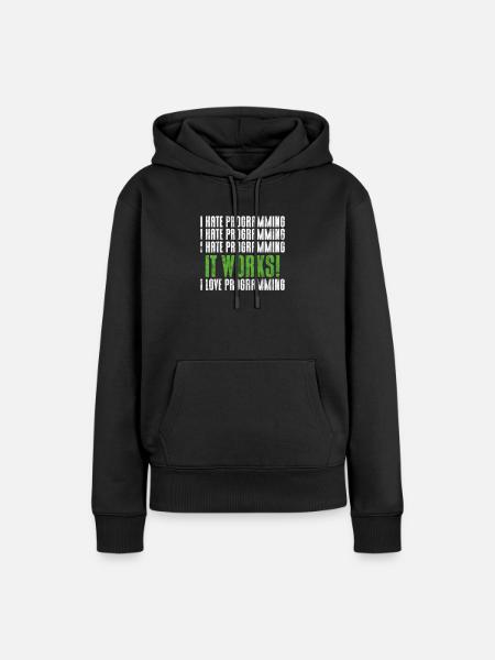 Programmierer - Frauen Premium Bio Hoodie - Schwarz