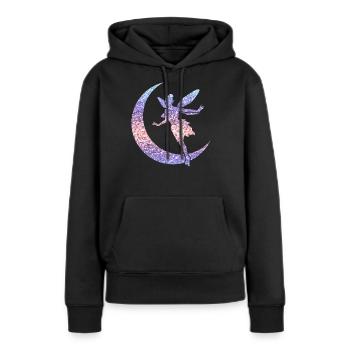 Glitzer Fee Elfe Märchen Damen Mädchen Geschenk - Frauen Premium Bio Hoodie - Schwarz - Vorne - Julia (174cm)