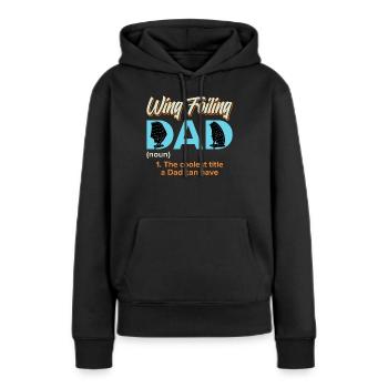 Wing Foiling Papa Wing Surf Wing Foil - Sweat à capuche Premium bio Femme - noir - Devant - Julia (174cm)