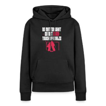 Gardien de but de hockey - Sweat à capuche Premium bio Femme - noir - Devant - Julia (174cm)