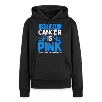 Ruban sur le cancer du côlon pour les guerriers du cancer du côlon - Sweat à capuche Premium bio Femme - noir - Devant - Julia (174cm)