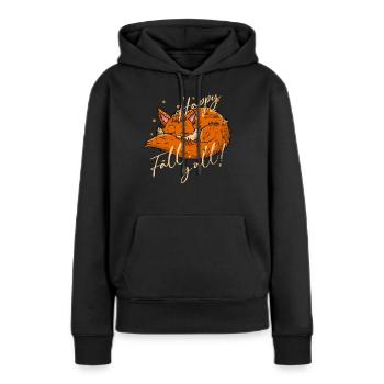 Automne - Sweat à capuche Premium bio Femme - noir - Devant - Julia (174cm)