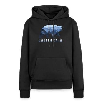 Kalifornien - Frauen Premium Bio Hoodie - Schwarz - Vorne - Julia (174cm)