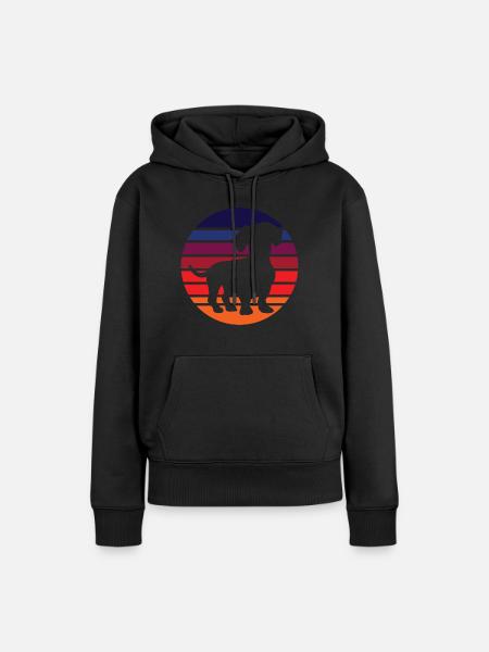 Dachshund Teckel Dackel - Frauen Premium Bio Hoodie - Schwarz