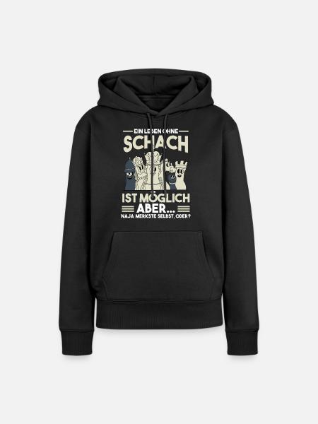 Schach - Frauen Premium Bio Hoodie - Schwarz