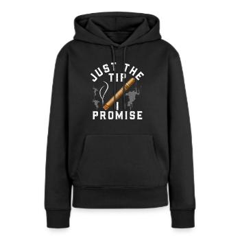 Zigarre - Frauen Premium Bio Hoodie - Schwarz - Vorne - Julia (174cm)