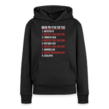 Trauzeuge - Frauen Premium Bio Hoodie - Schwarz - Vorne - Julia (174cm)