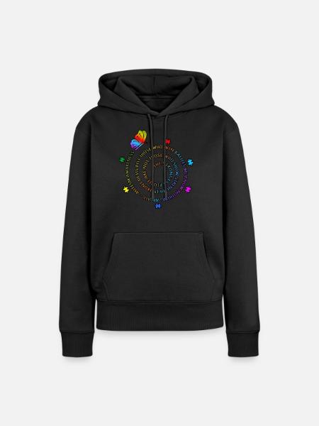 Starke Menschen Autismus Bewusstsein Autistische - Frauen Premium Bio Hoodie - Schwarz