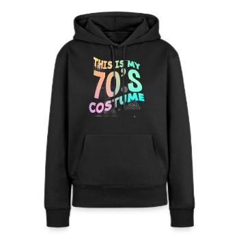 70er Jahre Party Outfit Kostüm 70er Party - Frauen Premium Bio Hoodie - Schwarz - Vorne - Julia (174cm)
