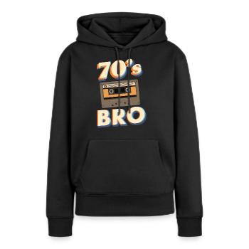 70er Jahre Party Outfit Kostüm 70er Party - Frauen Premium Bio Hoodie - Schwarz - Vorne - Julia (174cm)