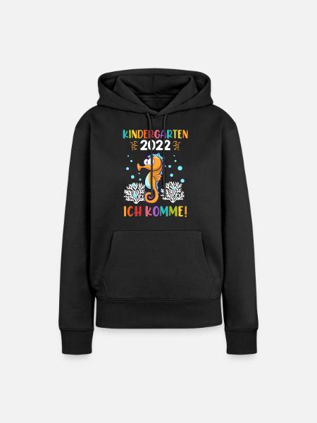 Kindergarten 2022 Kindergartenkind - Frauen Premium Bio Hoodie - Schwarz
