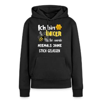 Ich Bin Imker Ich Werde Niemals Ohne Stich Gelasse - Frauen Premium Bio Hoodie - Schwarz - Vorne - Julia (174cm)