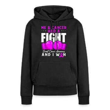 Krebs Chemotherapie Chemo Geschenk - Frauen Premium Bio Hoodie - Schwarz - Vorne - Julia (174cm)