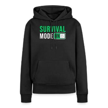 Prepper Survival Outdoor Spruch - Frauen Premium Bio Hoodie - Schwarz - Vorne - Julia (174cm)
