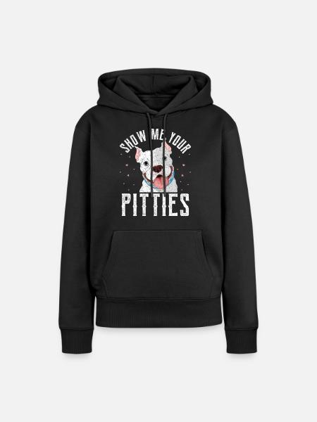 Pitbull - Frauen Premium Bio Hoodie - Schwarz