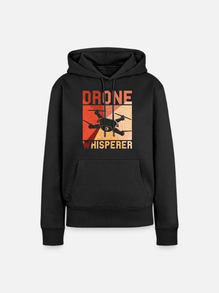 Drone - Frauen Premium Bio Hoodie - Schwarz