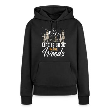Outdoor - Frauen Premium Bio Hoodie - Schwarz - Vorne - Julia (174cm)